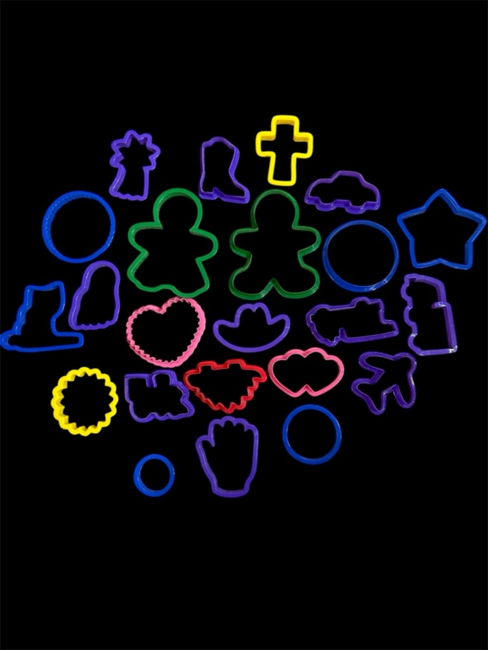 Assorted Kids Cookie Cutters Multicolor Set of 23!